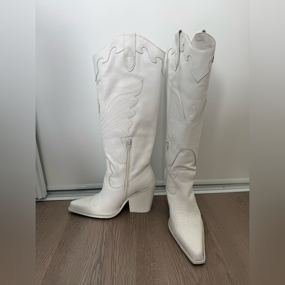 L'INTERVALLE Shoes - L’intervalle White Leather Cowboy Boots